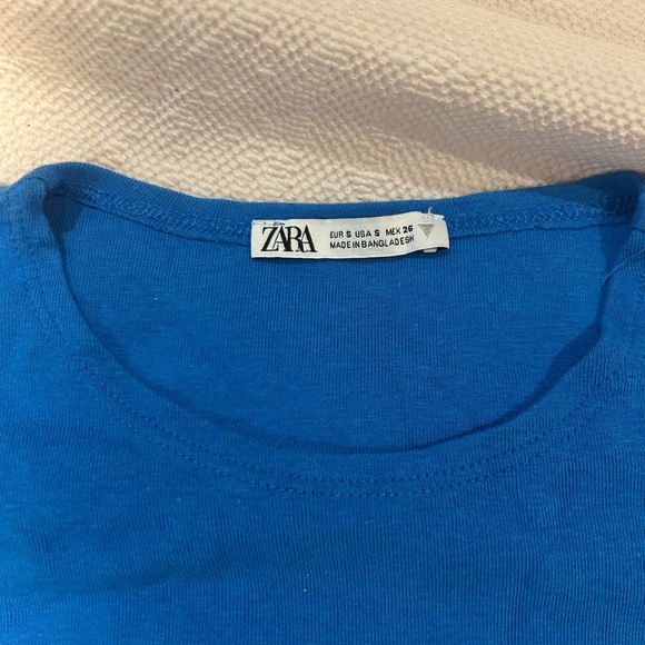 Zara Bright Blue Short Sleeve Tee - Picture 2 of 3